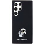 Karl Lagerfeld KLHCS24LSMHKCNPK S24 Ultra S928 hardcase black Silicone Karl&Choupette Metal Pi - imagine 3
