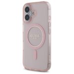 Guess GUHMP16SHFGEREP iPhone 16 6.1" pink hardcase IML Glitter Circle MagSafe - imagine 2