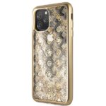 Guess GUHCN65PEOLGGO iPhone 11 Pro Max gold hard case 4G Peony Liquid Glitter - imagine 2