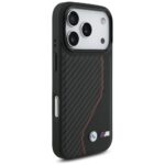 Case BMW M Carbon Line & Logo MagSafe for iPhone 17 Pro red - imagine 4