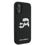 Karl Lagerfeld KLHMP16SSKCHPPLK iPhone 16 6.1" black hardcase Silicone Double Heads Print MagS - imagine 4