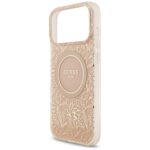 Guess IML Flowers Electro Pearl Strap MagSafe Case for iPhone 17 Pro Max Pink - imagine 6