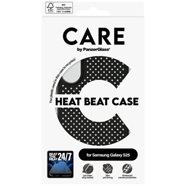 CARE by PanzerGlass Feature Heat Beat Case for Samsung Galaxy S25 Black - imagine 4