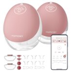 Momcozy M9 Double Electric Breast Pump Red, 150ml - imagine 2