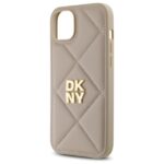 DKNY DKHCP15MPQDSLE iPhone 15 Plus 6.7" beige Quilted Stack Logo - imagine 6