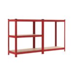 Extralink Metal Storage Rack 180x90x40 Red - imagine 2