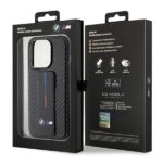Case BMW BMHCP15LGSPCCK iPhone 15 Pro 6.1" black hardcase Grip Stand Smooth & Carbon - imagine 9