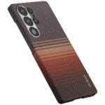 Case PITAKA Moonrise Tactile Woven MagSafe for Samsung Galaxy S25 Ultra sunset - imagine 5