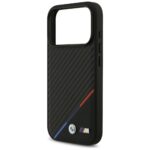 Case BMW M Carbon Tricolor Line MagSafe for iPhone 17 Pro black - imagine 6