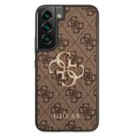Guess GUHCS22S4GMGBR S901 S22 brown hardcase 4G Big Metal Logo - imagine 3