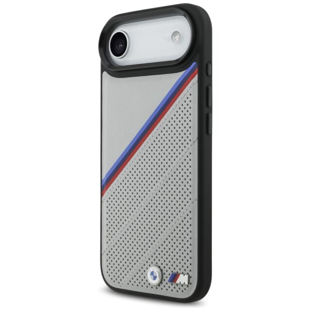 BMW M Tricolor Metal Logo MagSafe Case for iPhone Air Gray - imagine 2