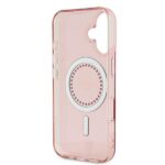 Guess GUHMP16MPFTDTEP iPhone 16 Plus 6.7" pink hardcase IML Rhinestones MagSafe - imagine 7