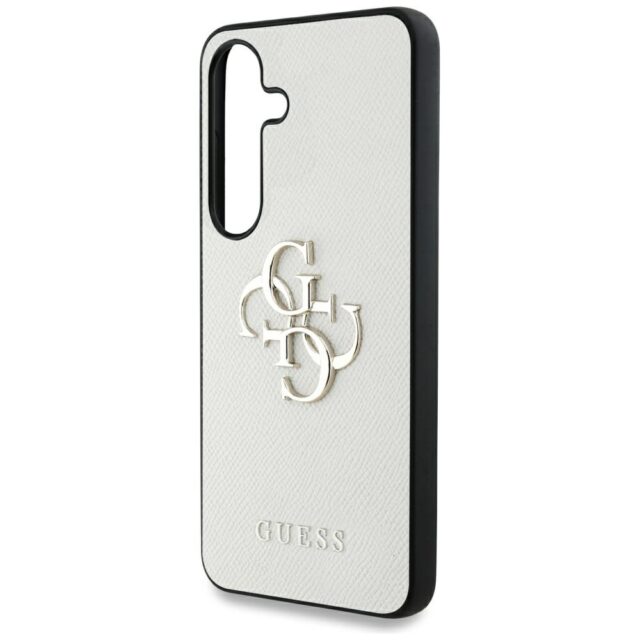 Case Guess Grained Big 4G Logo Small Classic Logo for Samsung Galaxy S25 beige - imagine 6