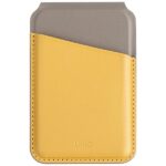 UNIQ Lyden DS Magnetic RFID Wallet Phone Stand Yellow-Grey/Canary Yellow-Flint Grey