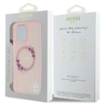 Guess GUHMP16XHFWFCP iPhone 16 Pro Max 6.9" pink hardcase IML Flowers Wreath MagSafe - imagine 8
