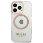 Guess GUHMP13XHTRMD iPhone 13 Pro Max 6,7" gold hard case Metal Outline Magsafe - imagine 3