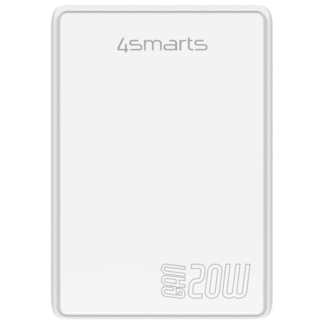 Wall Charger 4smarts FlatPlug Duos 20W GaN USB-C + USB-A white - imagine 2
