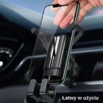 USAMS Gravity Holder for Ventilation Grille black ZJ058ZJ01 (US-ZJ058) - imagine 6
