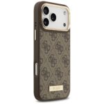 Guess 4G Logo Plate MagSafe Case for iPhone 17 Pro Max Brown - imagine 4
