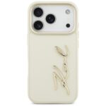Karl Lagerfeld Karl Script Logo Case for iPhone 17 Pro Beige - imagine 3