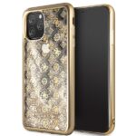 Guess GUHCN65PEOLGGO iPhone 11 Pro Max gold hard case 4G Peony Liquid Glitter