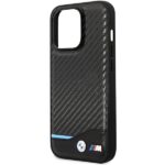 Case BMW BMHCP13X22NBCK iPhone 13 Pro Max 6.7" black hardcase Leather Carbon - imagine 6