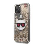 Karl Lagerfeld KLHCN65LCGLGO iPhone 11Pro Max hardcase gold Glitter Choupette - imagine 2