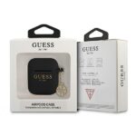 Guess  GUA2LSC4EK AirPods cover black Silicone Charm 4G Collection - imagine 3