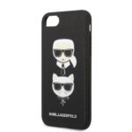 Karl Lagerfeld KLHCI8SAKICKCBK iPhone 7/8 / SE 2020 / SE 2022 black hardcase Saffiano Karl&Cho - imagine 6