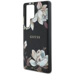 Case Guess Grained Printed Flower Pattern MagSafe for Samsung Galaxy S25 Ultra black - imagine 6