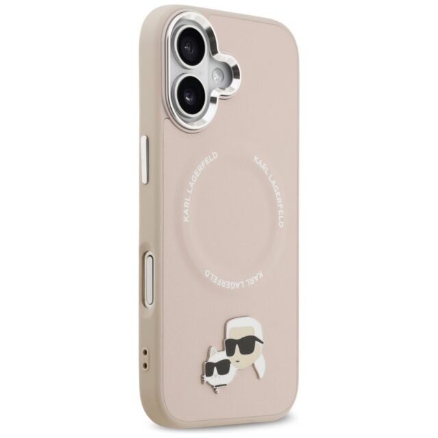 Karl Lagerfeld Karl & Choupette Pins MagSafe Case for iPhone 17 Pink - imagine 4