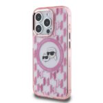 Karl Lagerfeld KLHMP15LHMCKMHP iPhone 15 Pro 6.1"pink IML Monogram Karl&Choupette Head MagSaf - imagine 3