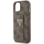 Guess GUHCP15SPGS4TDW iPhone 15 / 14 / 13 6.1" brown hardcase Grip Stand 4G Triangle Strass - imagine 6