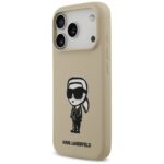 Case Karl Lagerfeld Silicone Karl Sketch & Logo MagSafe for iPhone 17 Pro brown - imagine 2