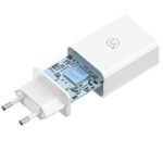 USAMS 18W Mains Charger + Lightning/USB-A Fast Charging Cable White  Series SC SCXLTZ03 - imagine 6