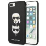 Karl Lagerfeld KLHCI8LSAKICKCBK iPhone7 Plus / 8 Plus black hardcase Saffiano Karl&Choupette