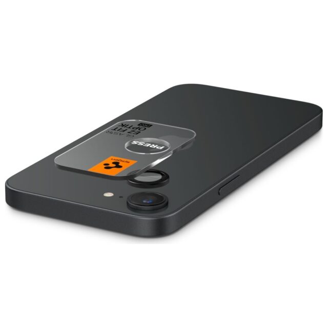 Camera cover Spigen Optik Pro Glas.TR  "EZ FIT" Camera Protector 2pcs for iPhone 16e black - imagine 5