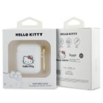 Hello Kitty HKA23DKHSH AirPods 1/2 Cover White Silicone 3D Kitty Head - imagine 3