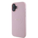 Guess GUHMP16MPGHSMMP iPhone 16 Plus 6.7" pink hardcase Grained Ring MagSafe - imagine 2