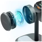 Charging station Energea MagArctic Stand 4in1 Qi2 with cooling and cable graphite - imagine 3