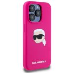 Karl Lagerfeld KLHMP15XSKHPPLF iPhone 15 Pro Max 6.7" fuschia hardcase Silicone Karl Head Print MagS - imagine 4