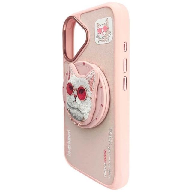 Nimmy Glasses Cool Cat MagSafe case for iPhone 16 pink - imagine 4