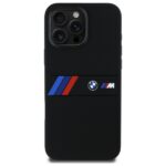 BMW BMHMP16X23SAXK iPhone 16 Pro Max 6.9" black hardcase Silicone Middle Stripe MagSafe - imagine 3