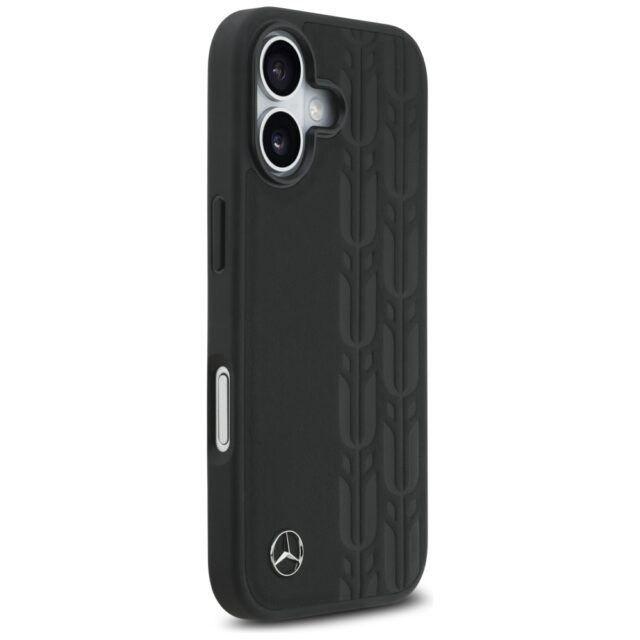 Mercedes Leather Laurel Leaves MagSafe Case for iPhone 17 Black - imagine 4