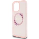 Guess GUHMP16XHFWFCP iPhone 16 Pro Max 6.9" pink hardcase IML Flowers Wreath MagSafe - imagine 6
