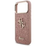 Guess Fixed Glitter Big 4G Metal Frame Case for iPhone 17 Pro Max Pink - imagine 6