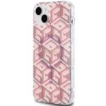 Guess GUHMP15SHGCUSTGP iPhone 15 / 14 /13 6.1" pink hardcase IML GCube MagSafe - imagine 2