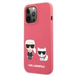 Karl Lagerfeld KLHCP13XSSKCP iPhone 13 Pro Max 6,7" hardcase pink Silicone Karl & Choupette - imagine 2