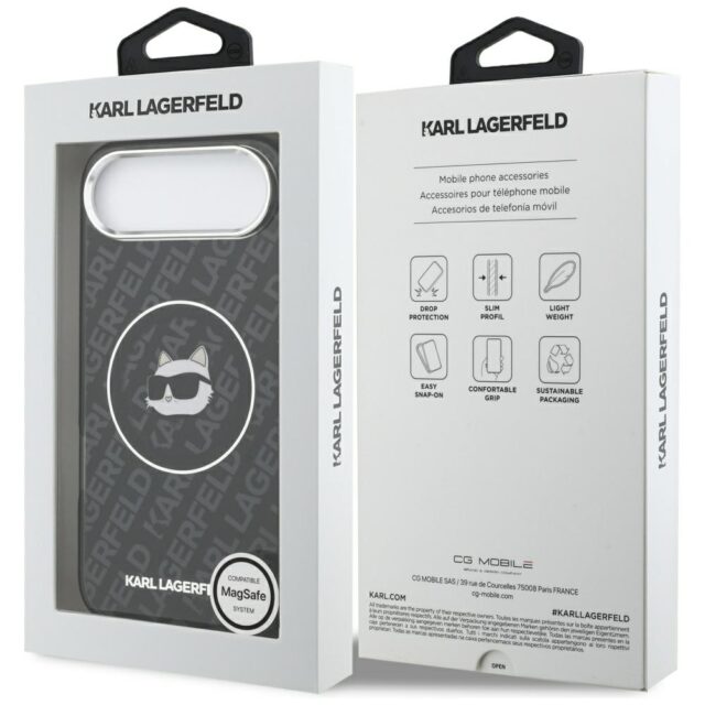 Karl Lagerfeld IML Choupette Head Logo MagSafe Case for iPhone Air Black - imagine 8