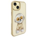Nimmy case iPhone 15 6.1" khaki Glasses Cool Dog - imagine 2